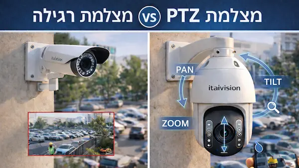 ההבדל בין מצלמה רגילה למצלמת PTZ