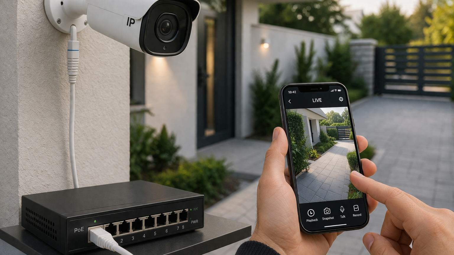 מערכת אבטחה עם מצלמה חכמה